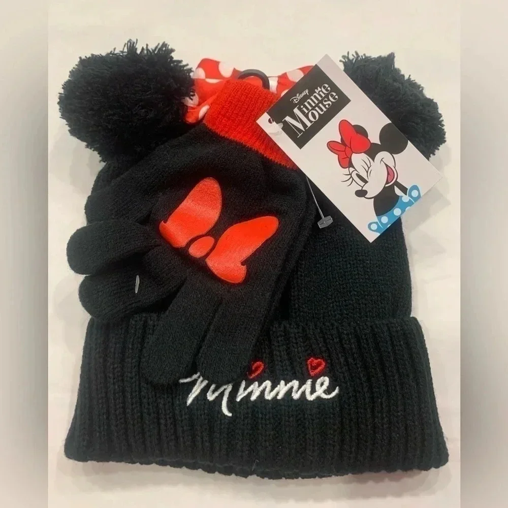 Disney Minnie Mouse hat and gloves set